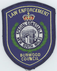 FOREIGN,AUSTRALIA,NEW SOUTH WALES SPECIAL CONSTABLE LAW ENFORCEMENT BURWOOD COUNCIL 2